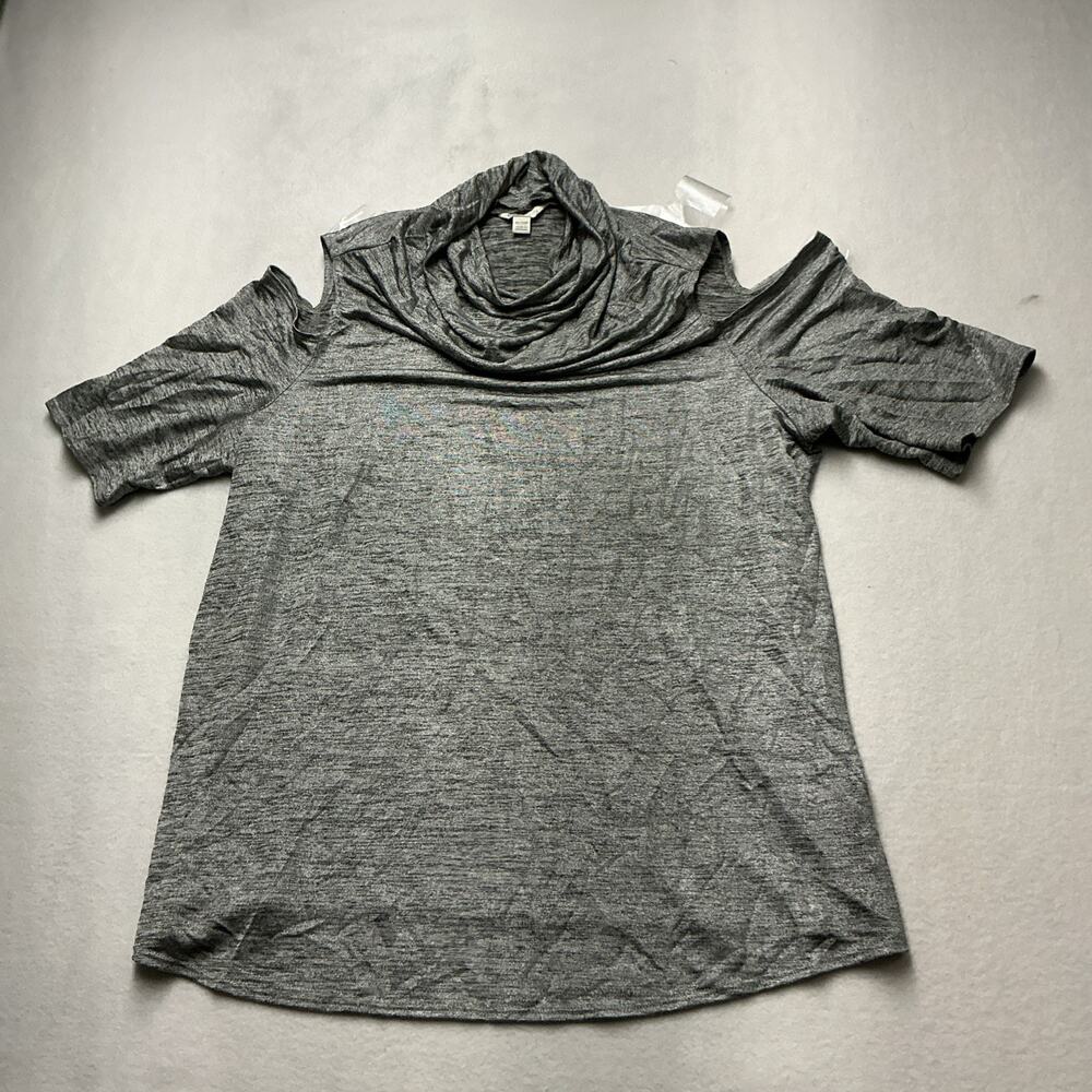 Cato Gray Cold Shoulder Cowl Neck Tunic Top Women’s Sz (18/20W) 4156